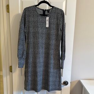 Ann Taylor Gray Plaid Dress - NWT